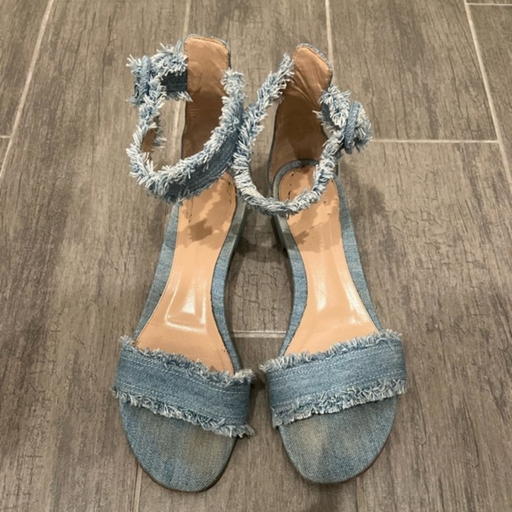 Gianvito Rossi Blue Denim Sandals